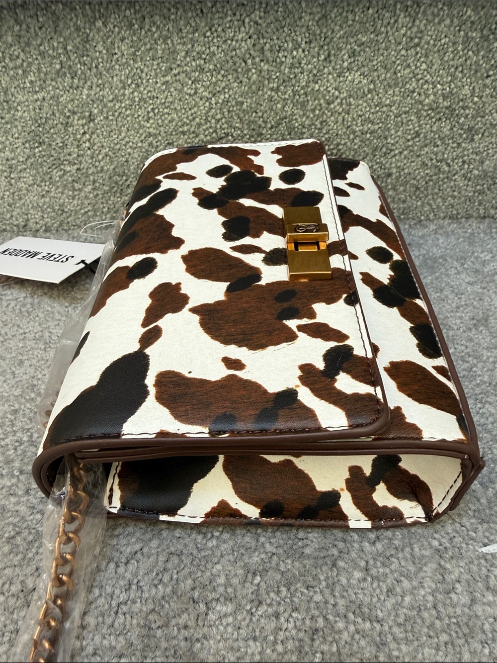 NWT Steve Madden Cowhide-Print Crossbody Bag - Picture 8 of 16